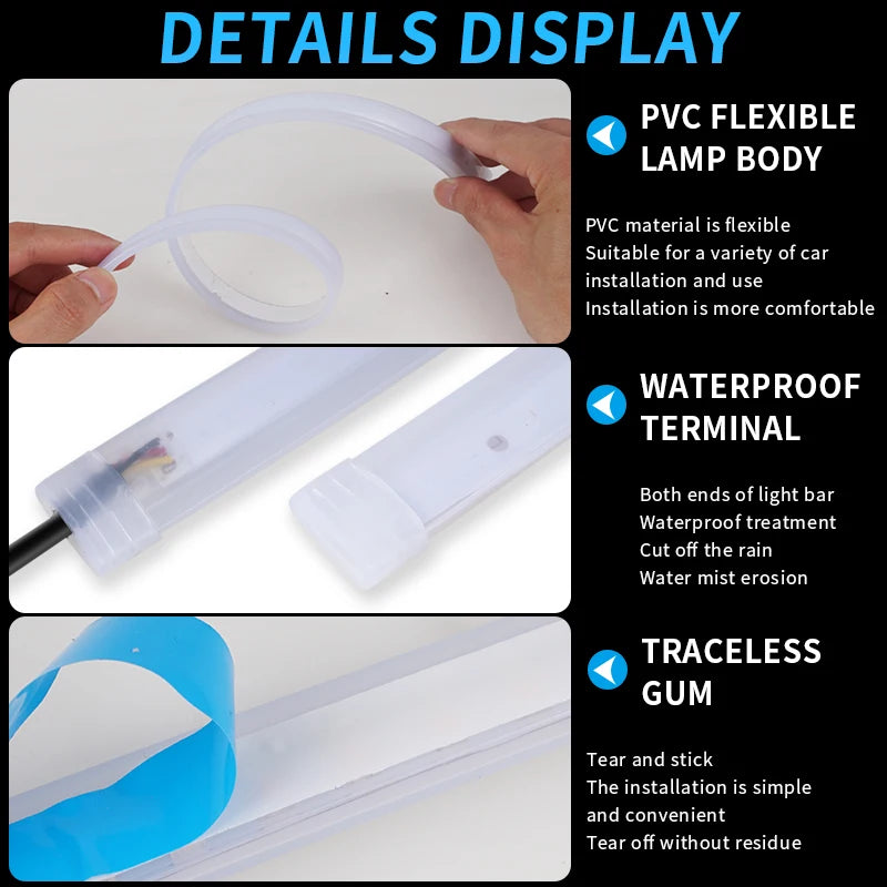 2er-Set LED DRL Tagfahrlicht – Flexibel mit Scan-Effekt