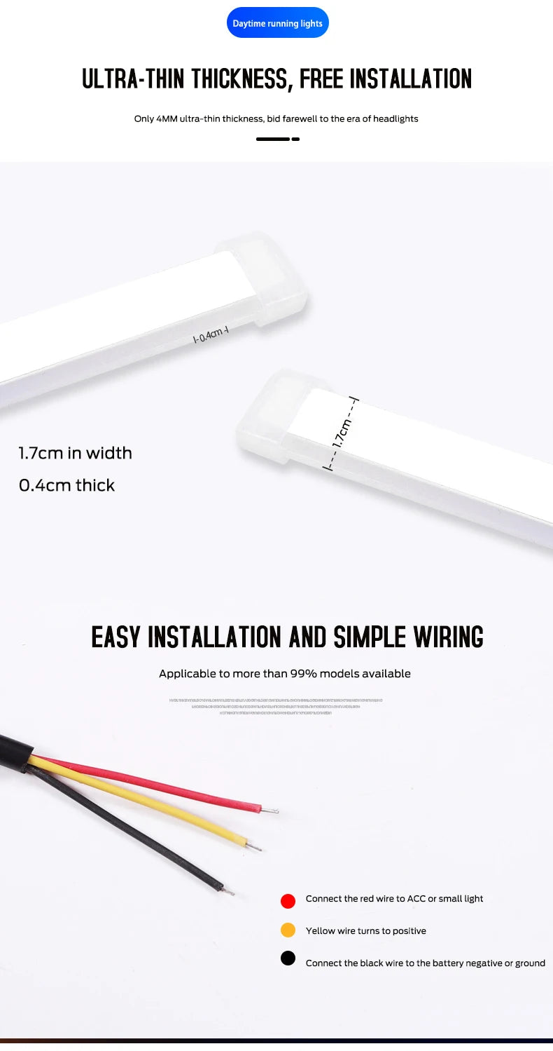 2er-Set LED DRL Tagfahrlicht – Flexibel mit Scan-Effekt