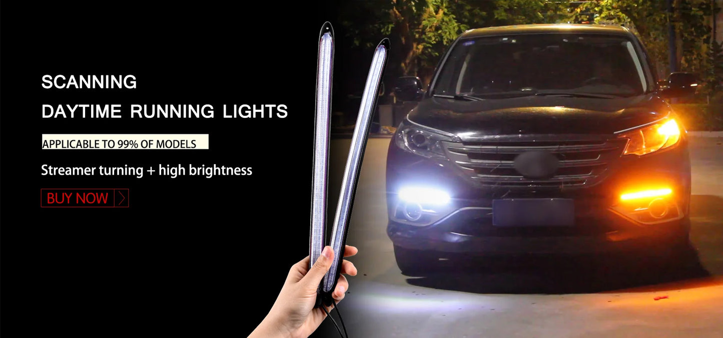 2er-Set LED DRL Tagfahrlicht – Flexibel mit Scan-Effekt