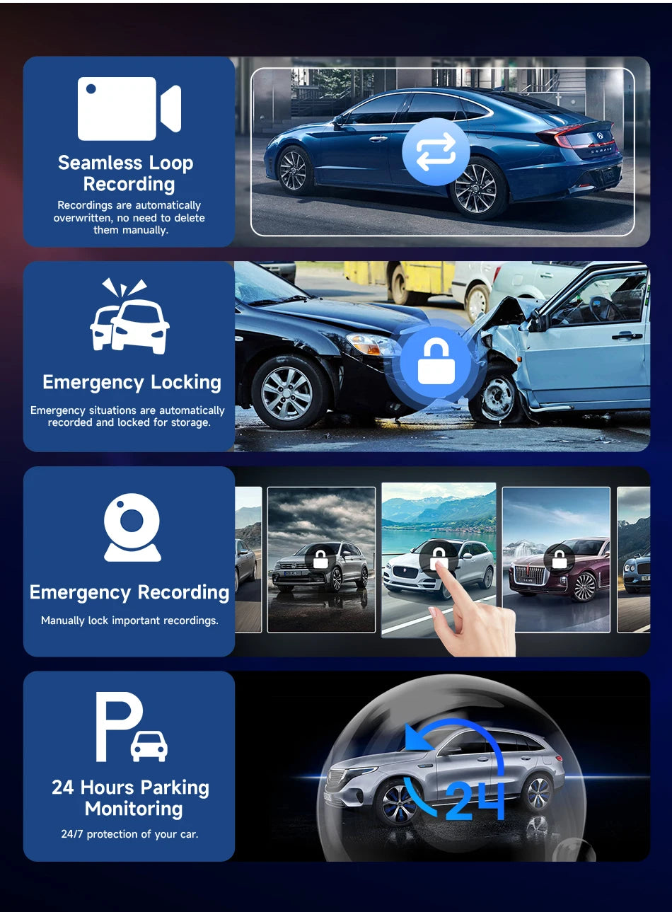 10/11,26 Zoll Dash Cam: 4K Carplay