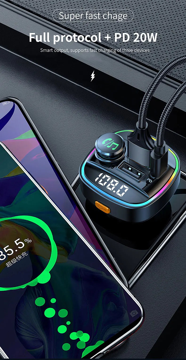 Bluetooth FM-Transmitter 22,5W Charger