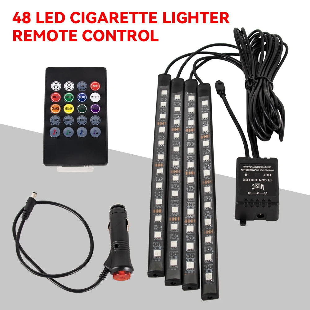 Neon LED Auto Innen-Umgebungslicht – 36/48/72 cm