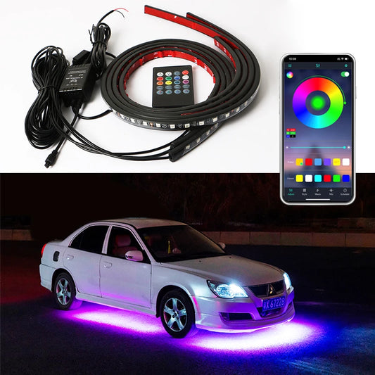 Auto LED-Unterboden-Streifenlicht – RGB mit App-Steuerung!