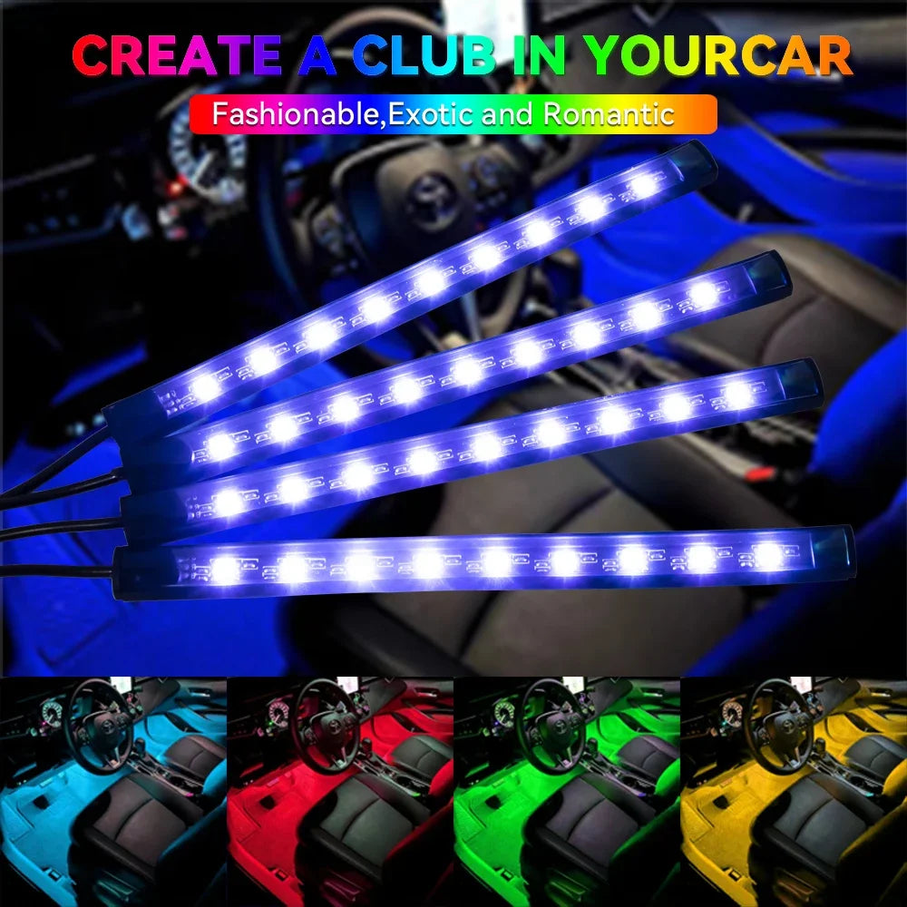 Neon LED Auto Innen-Umgebungslicht – 36/48/72 cm