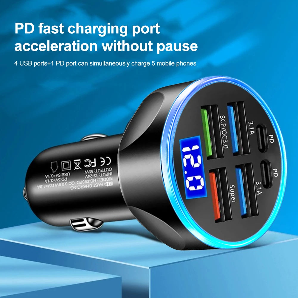 USB Handy Autoladegerät mit Digitalanzeige!