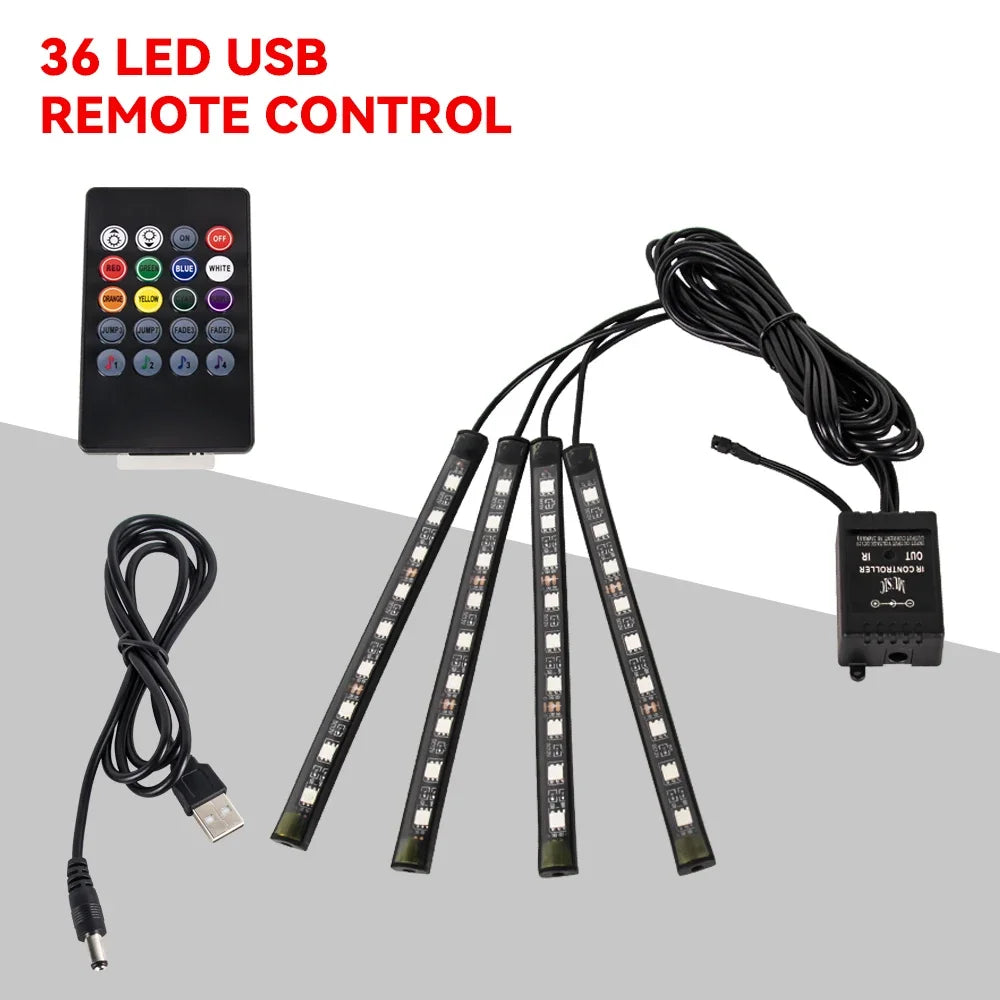 Neon LED Auto Innen-Umgebungslicht – 36/48/72 cm