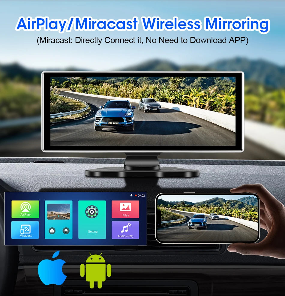 10/11,26 Zoll Dash Cam: 4K Carplay