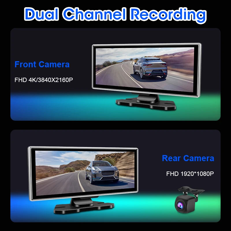10/11,26 Zoll Dash Cam: 4K Carplay