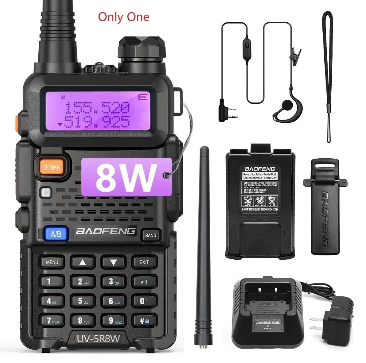BaoFeng UV-5R 8W Walkie Talkie: Dual Band