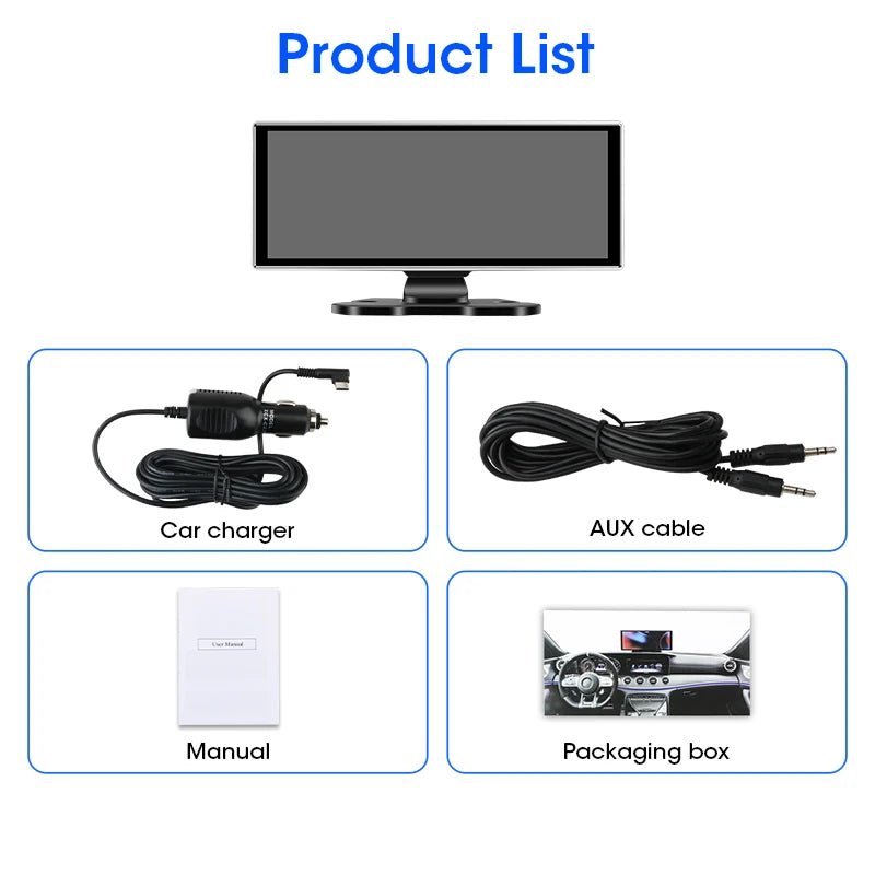 10/11,26 Zoll Dash Cam: 4K Carplay