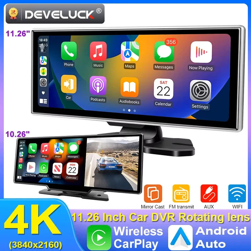 10/11,26 Zoll Dash Cam: 4K Carplay