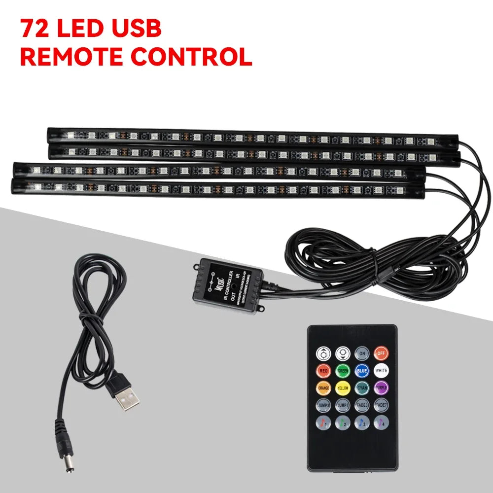 Neon LED Auto Innen-Umgebungslicht – 36/48/72 cm