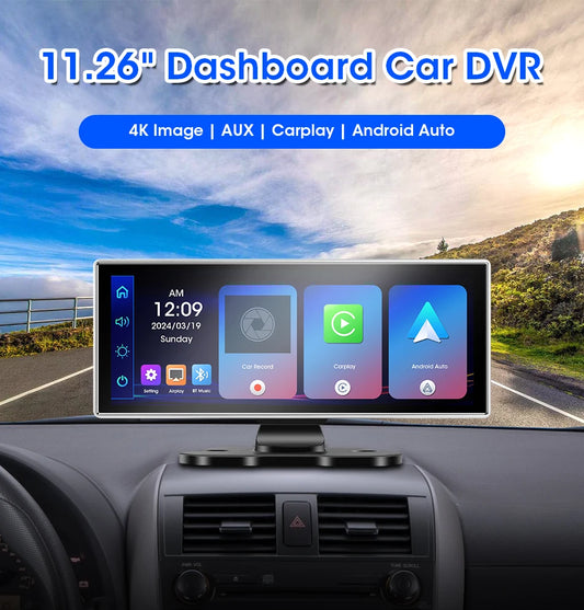 10/11,26 Zoll Dash Cam: 4K Carplay