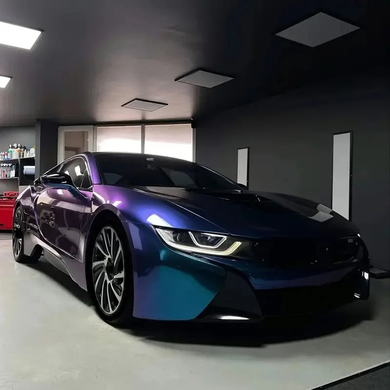 Chameleon Vinyl Wrap: Lila Blau Glanz