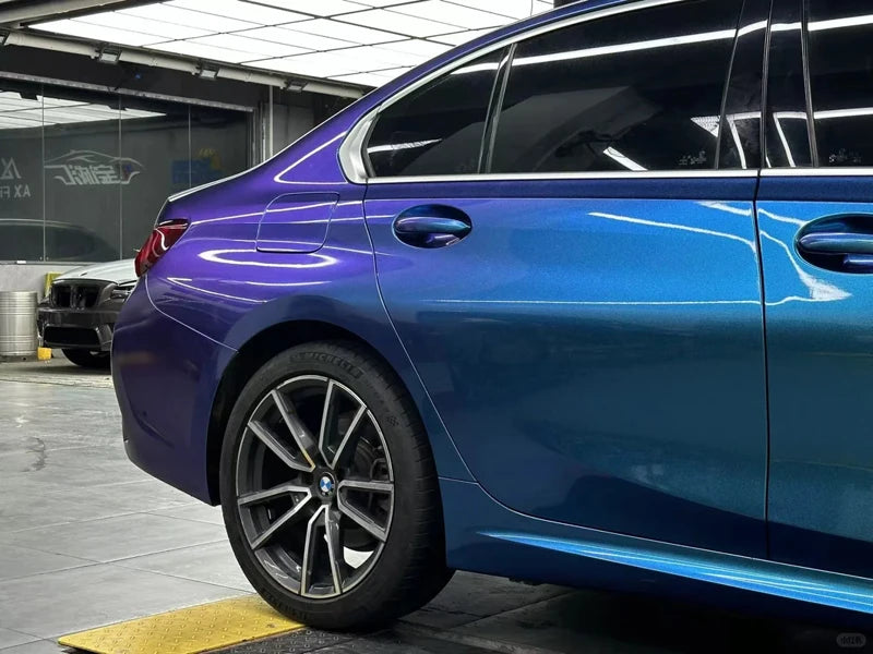 Chameleon Vinyl Wrap: Lila Blau Glanz