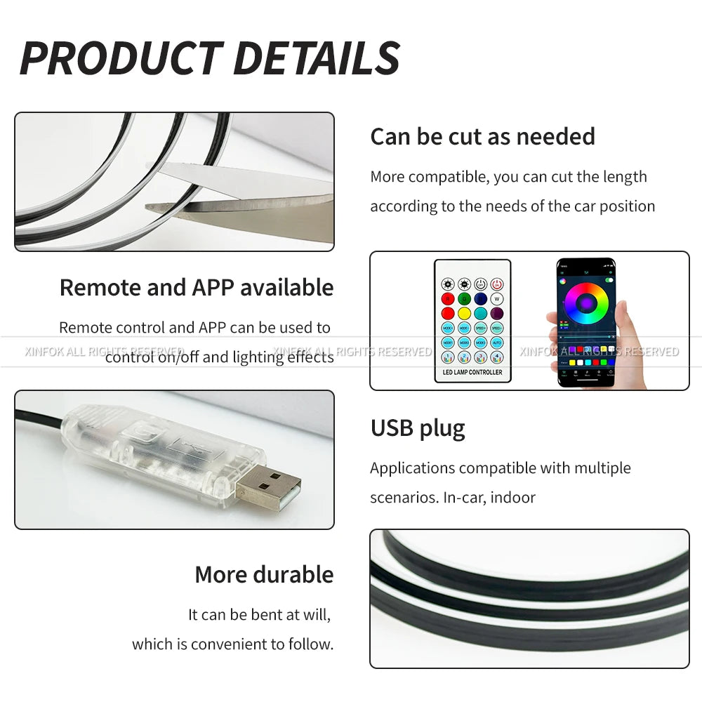 110 cm LED Umgebungslicht: APP RGB