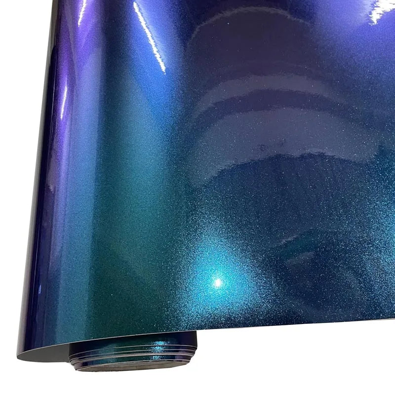 Chameleon Vinyl Wrap: Lila Blau Glanz