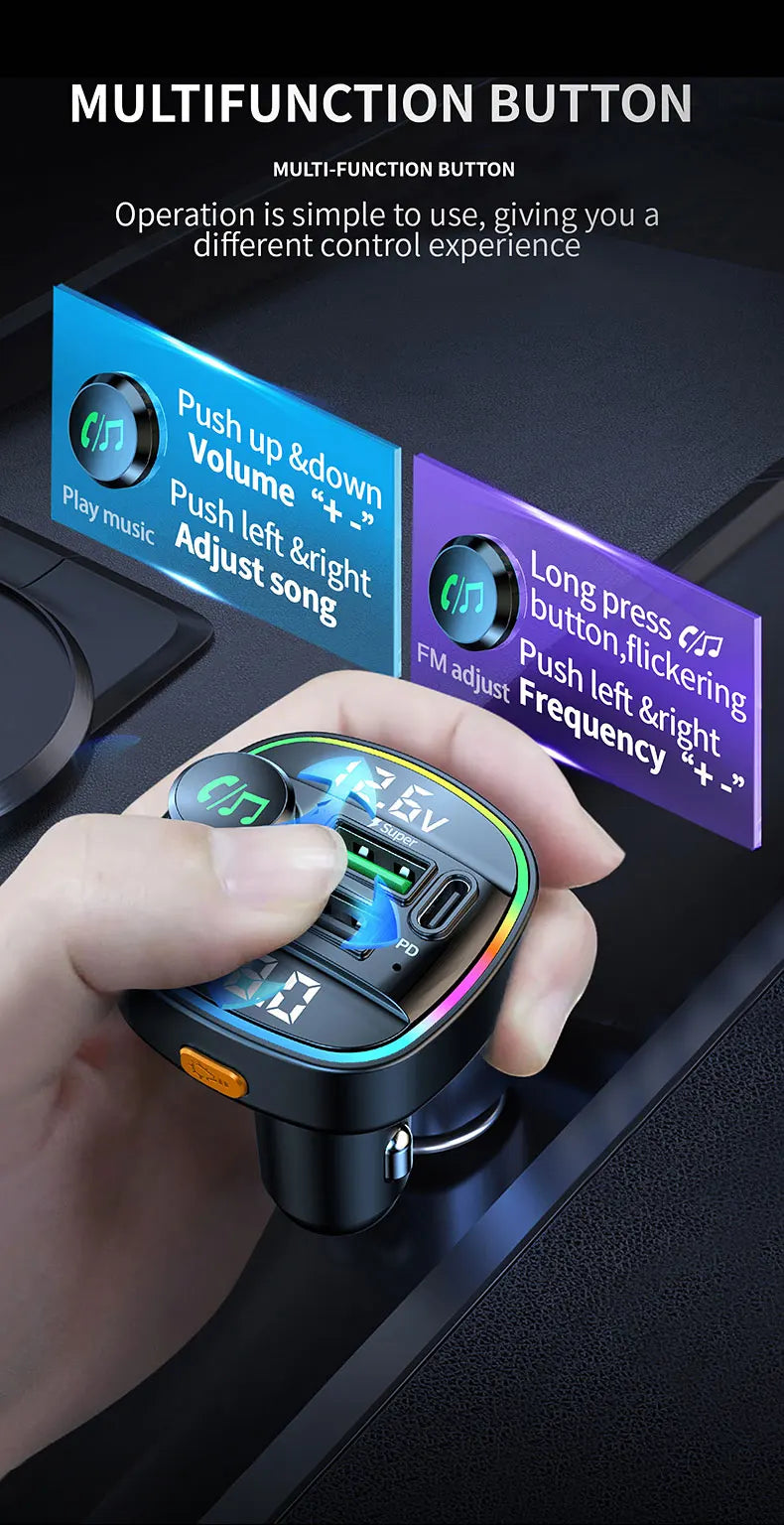 Bluetooth FM-Transmitter 22,5W Charger