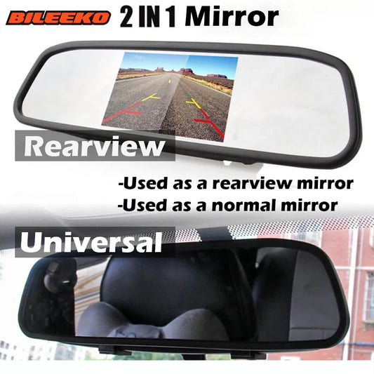 2-in-1 Innenspiegelkamera: Front- und Rückfahrkamera