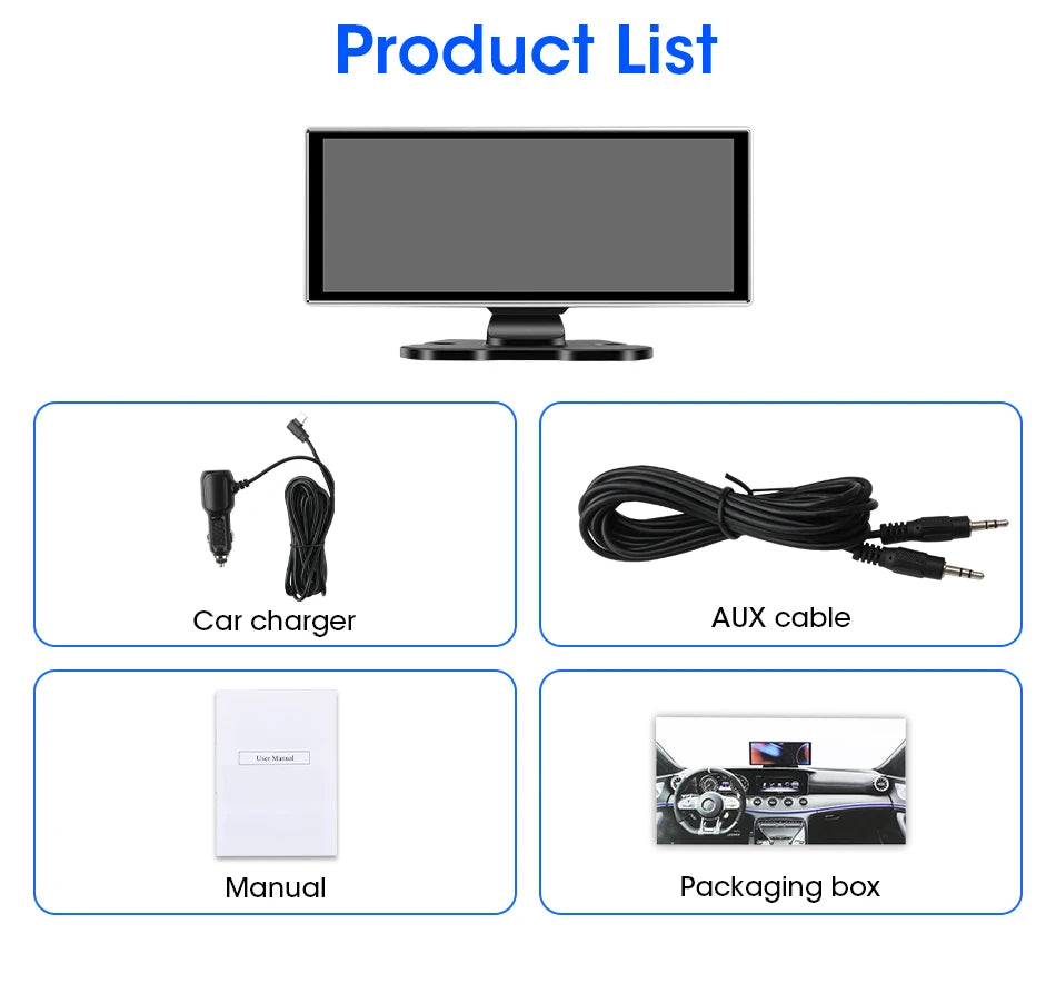 10/11,26 Zoll Dash Cam: 4K Carplay