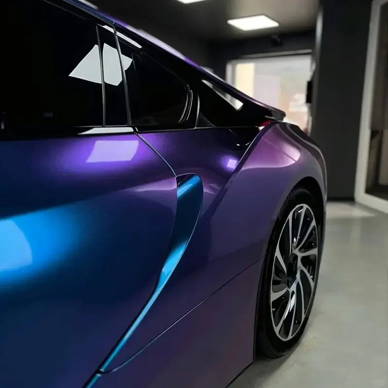 Chameleon Vinyl Wrap: Lila Blau Glanz