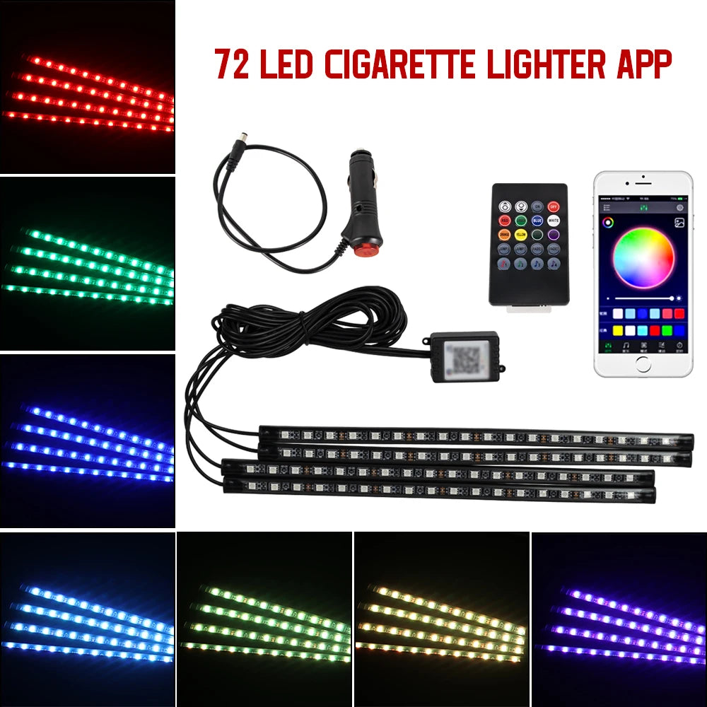 Neon LED Auto Innen-Umgebungslicht – 36/48/72 cm