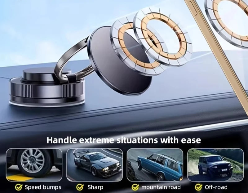360° Magnetischer Handyhalter Auto – Vakuum-Saugnapf & Starke Adsorption