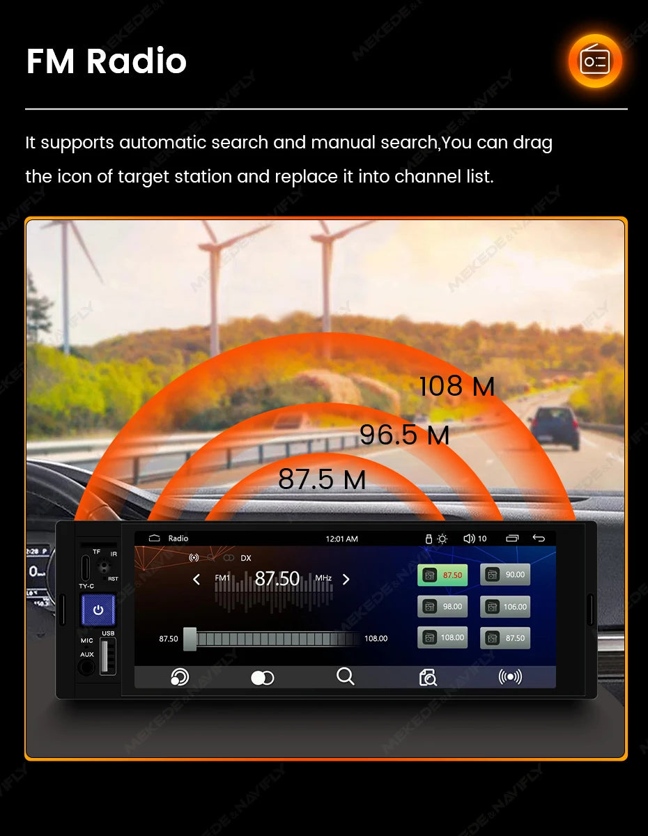 Mekede 6,86 Zoll Autoradio: Carplay & Android