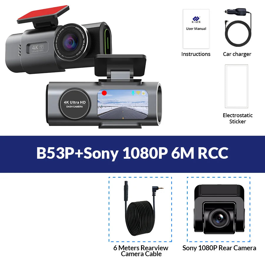 Dash Cam 4K UHD Auto Kamera: GPS & Nachtsicht!