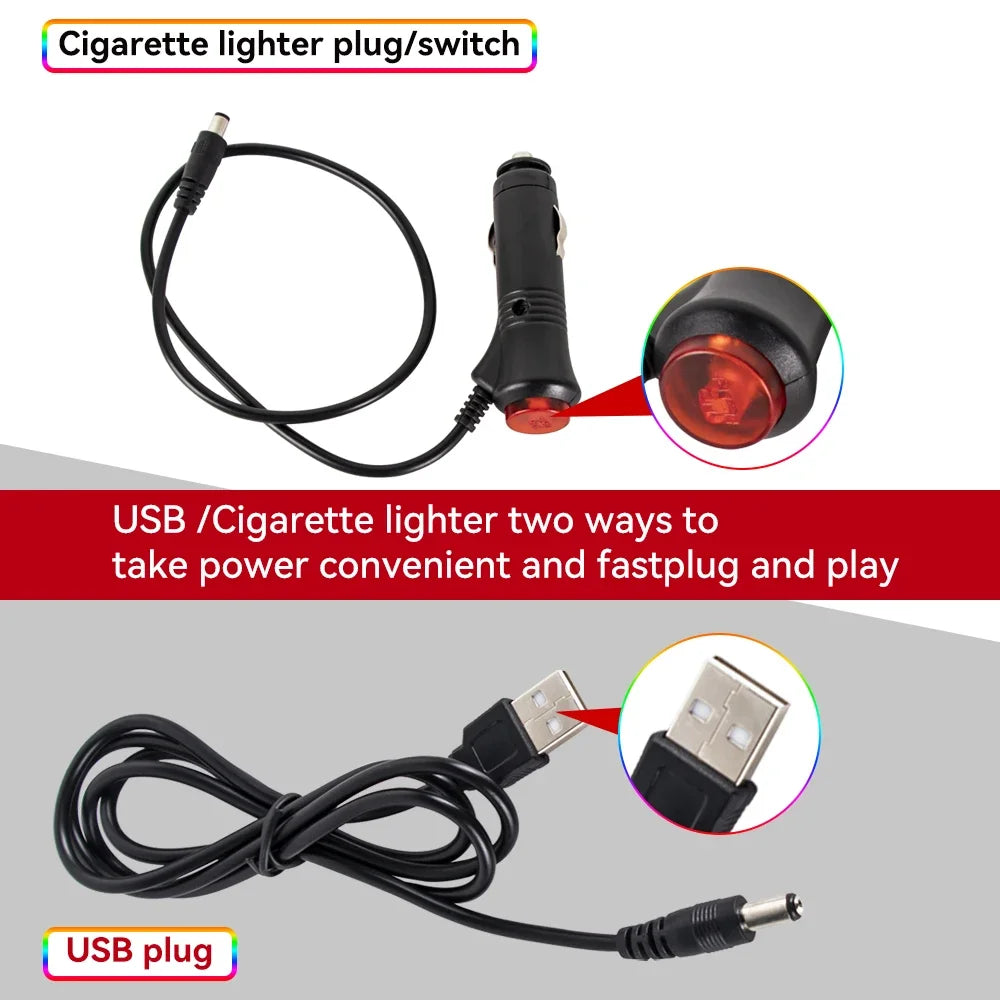 Neon LED Auto Innen-Umgebungslicht – 36/48/72 cm