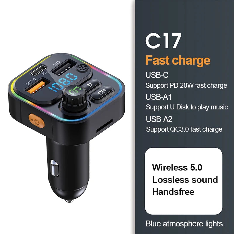 Bluetooth FM-Transmitter 22,5W Charger