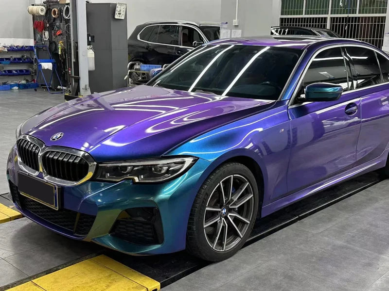 Chameleon Vinyl Wrap: Lila Blau Glanz