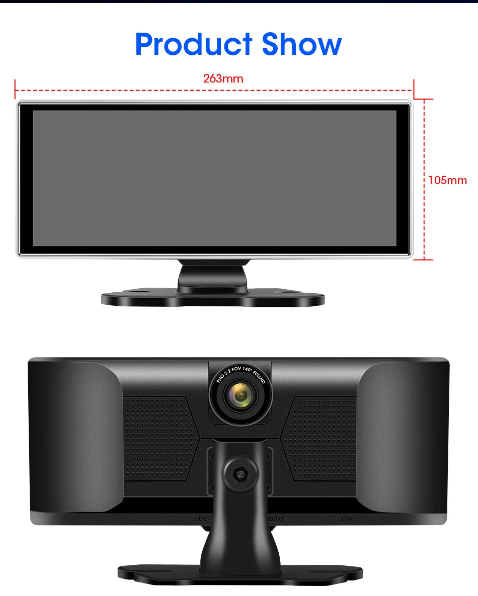 10/11,26 Zoll Dash Cam: 4K Carplay