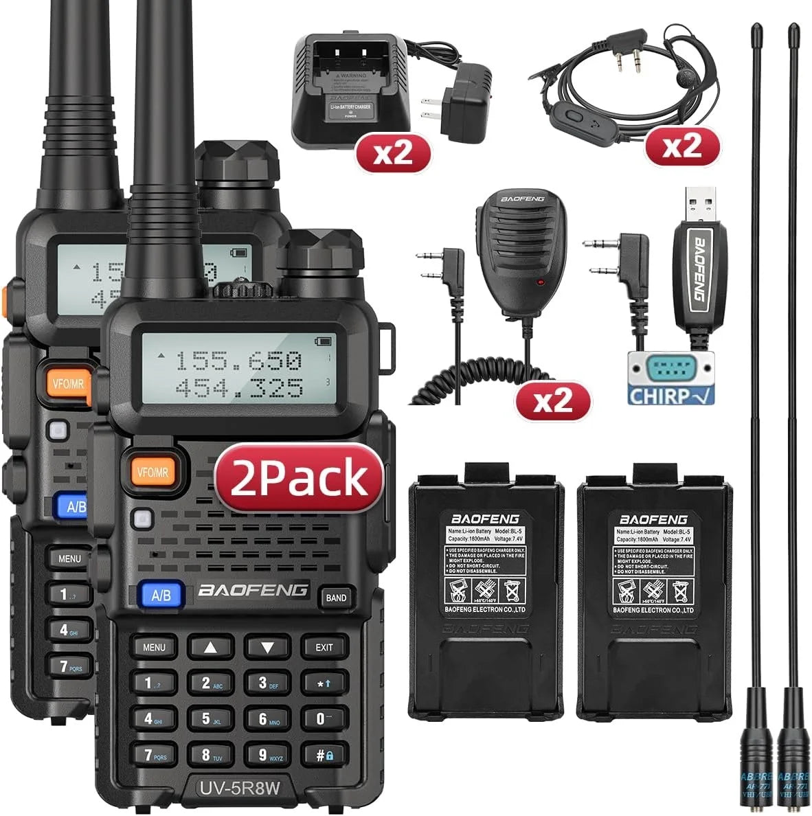 BaoFeng UV-5R 8W Walkie Talkie: Dual Band