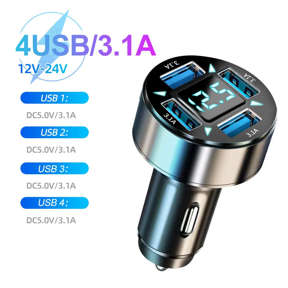 USB Handy Autoladegerät mit Digitalanzeige!