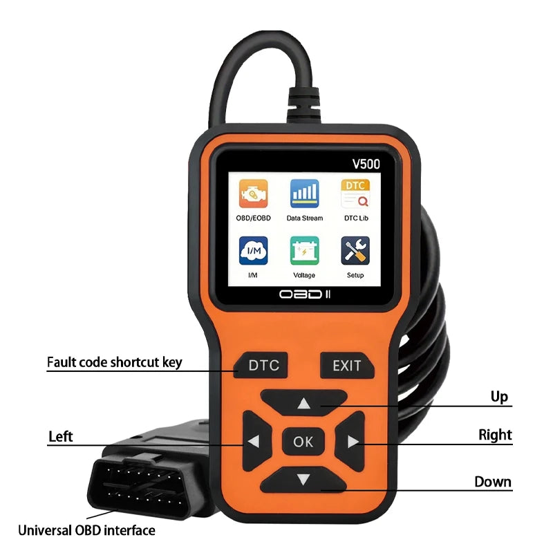 OBD2-Scanner V500: 10s Diagnose