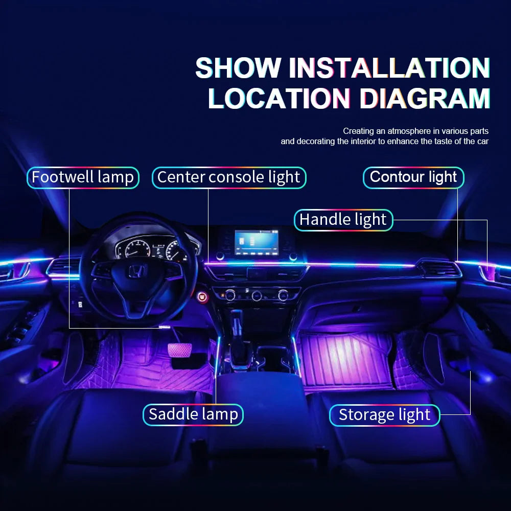 Faszinierendes Auto-Ambiente-Licht