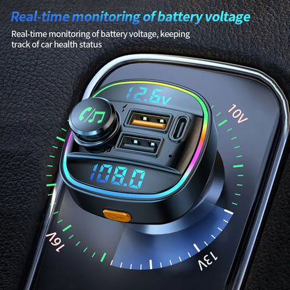 Ultra Schneller Lade-FM-Transmitter fürs Auto / Bluetooth Transmitter