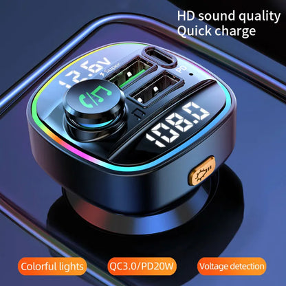 Ultra Schneller Lade-FM-Transmitter fürs Auto / Bluetooth Transmitter