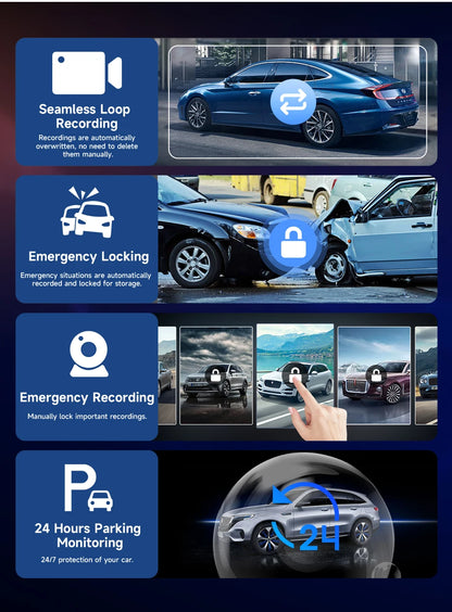 10/11,26 Zoll Dash Cam: 4K Carplay