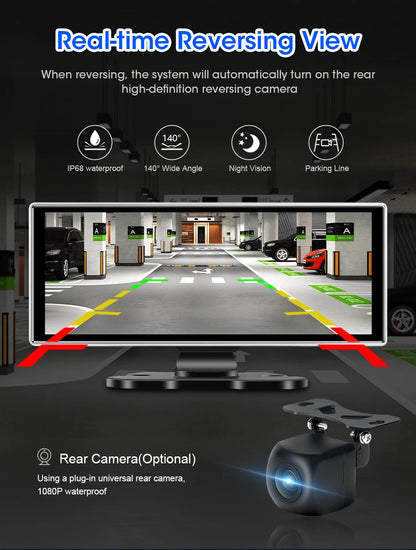 10/11,26 Zoll Dash Cam: 4K Carplay