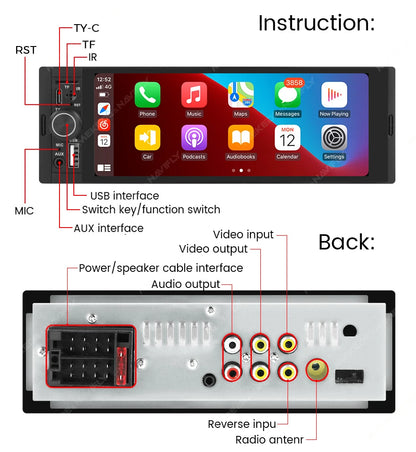Mekede 6,86 Zoll Autoradio: Carplay & Android