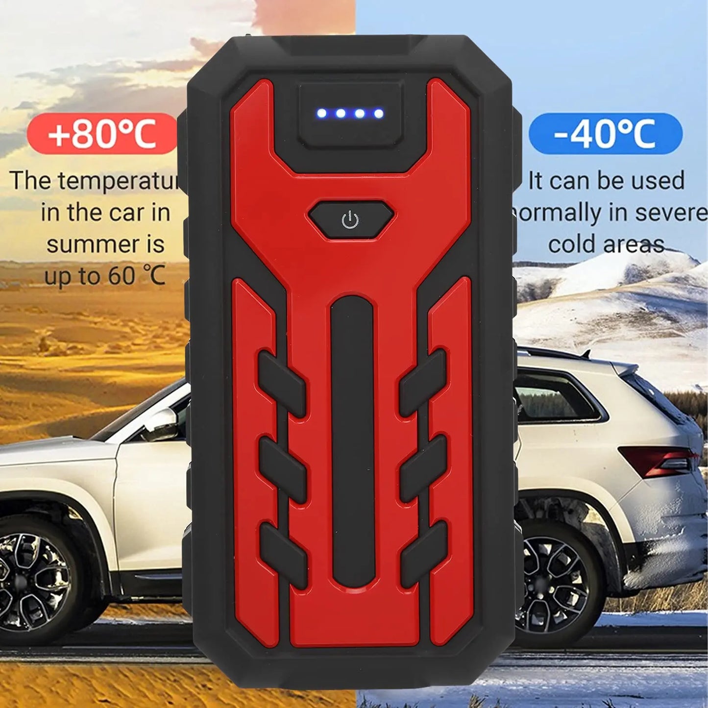 Auto Starthilfe Power Bank – 20000-30000 mAh mit LED-Taschenlampe!