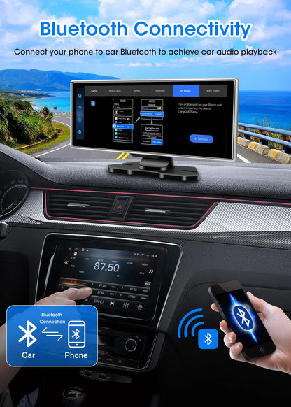 10/11,26 Zoll Dash Cam: 4K Carplay