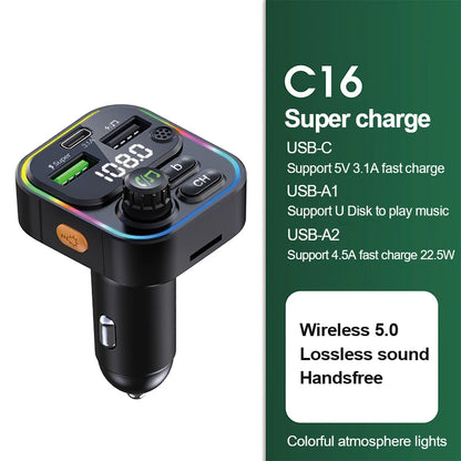Bluetooth FM-Transmitter 22,5W Charger