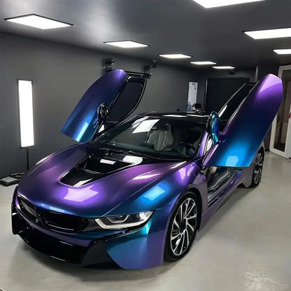 Chameleon Vinyl Wrap: Lila Blau Glanz