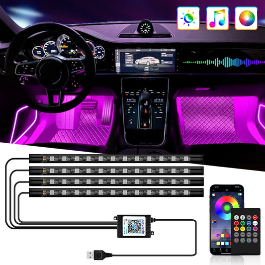 Neon LED Auto Innen-Umgebungslicht – 36/48/72 cm