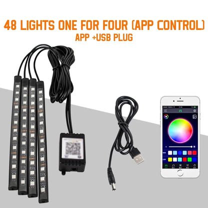 Neon LED Auto Innen-Umgebungslicht – 36/48/72 cm