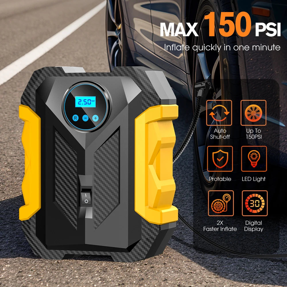 MAX 150 PSI - Tragbarer Hochdruck-Luftkompressor