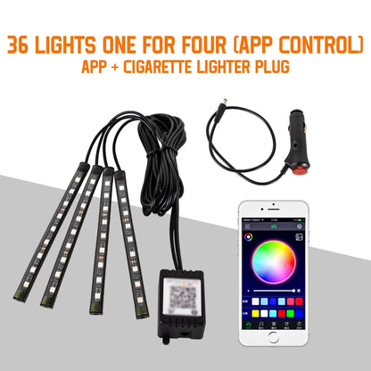 Neon LED Auto Innen-Umgebungslicht – 36/48/72 cm